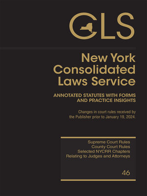 cover image of New York Consolidated Laws Service